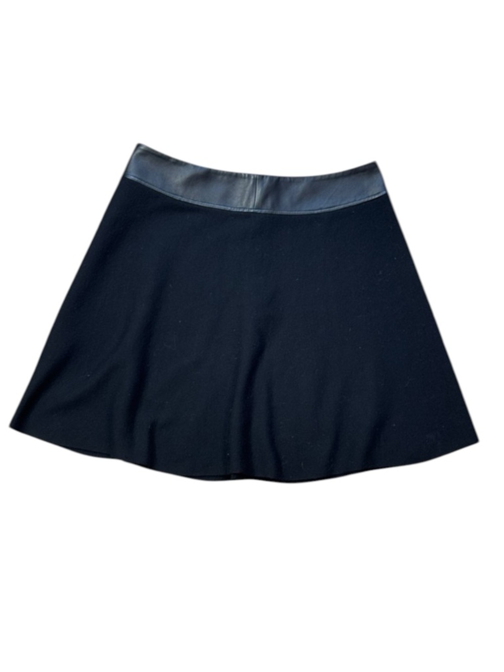 Theory Doreene L Harmony Wool Lambskin Mini A-Line Skater Skirt size S